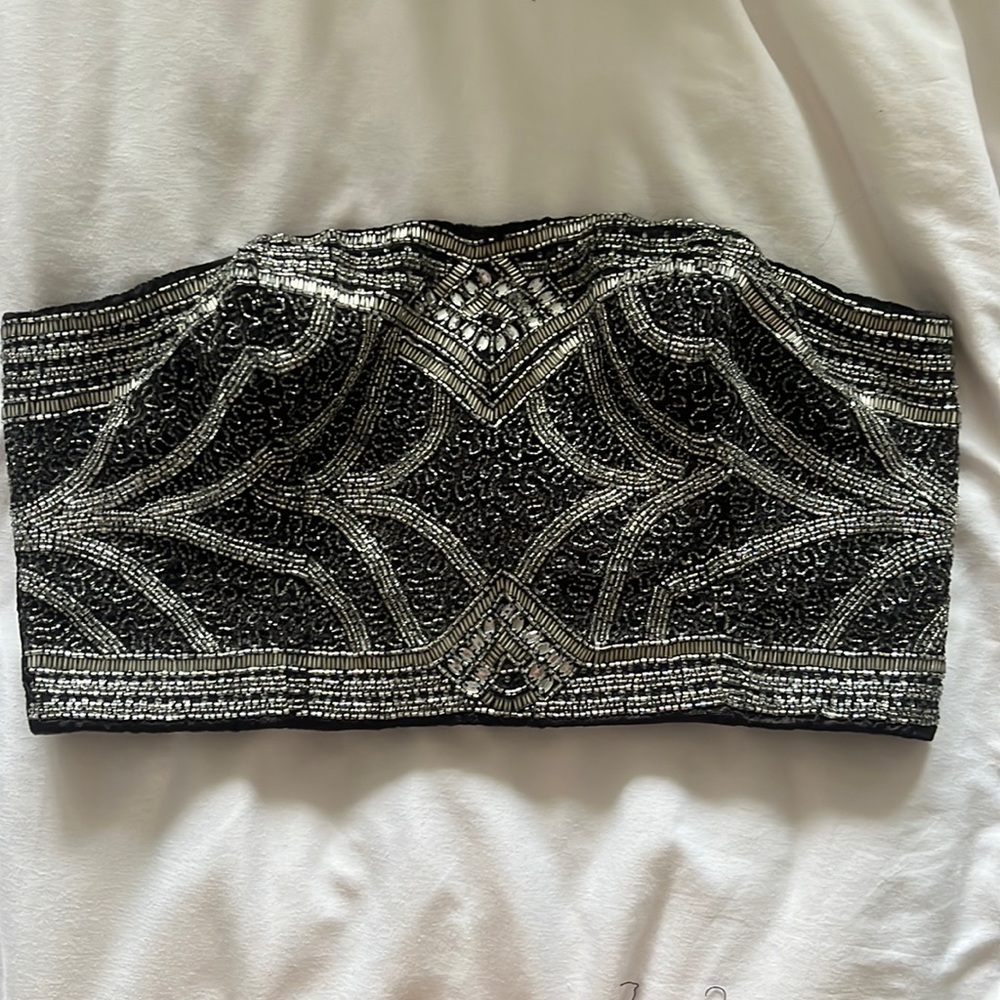 Gorgeous beaded corset crop top